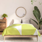 Bauhaus Mid Century Modern Geometric III Lime Green Comforter Gallery Image 3