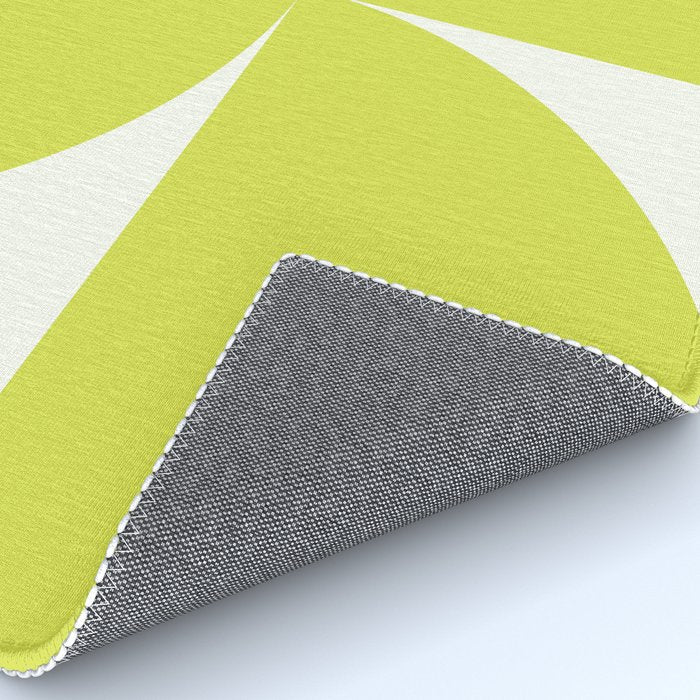 Bauhaus Mid Century Modern Geometric III Lime Green Rug Gallery Image 4