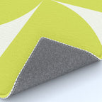 Bauhaus Mid Century Modern Geometric III Lime Green Rug Gallery Image 4