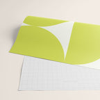 Bauhaus Mid Century Modern Geometric III Lime Green Wrapping Paper Gallery Image 2