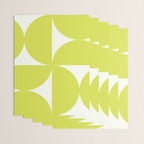 Bauhaus Mid Century Modern Geometric III Lime Green Wrapping Paper Gallery Image 3