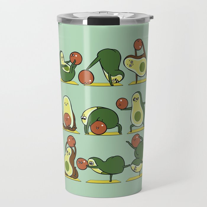 Avocado Yoga With The Seed Travel Mug Gallery Image 1