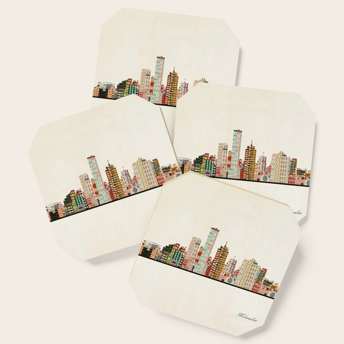 milwaukee wisconsin skyline Coaster Gallery Image 1