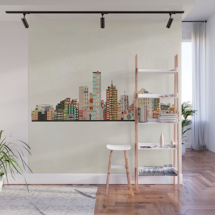 milwaukee wisconsin skyline Wall Mural Gallery Image 1