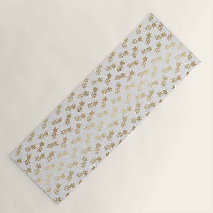 Gold Pineapple Pattern Yoga Mat Gallery Image 1
