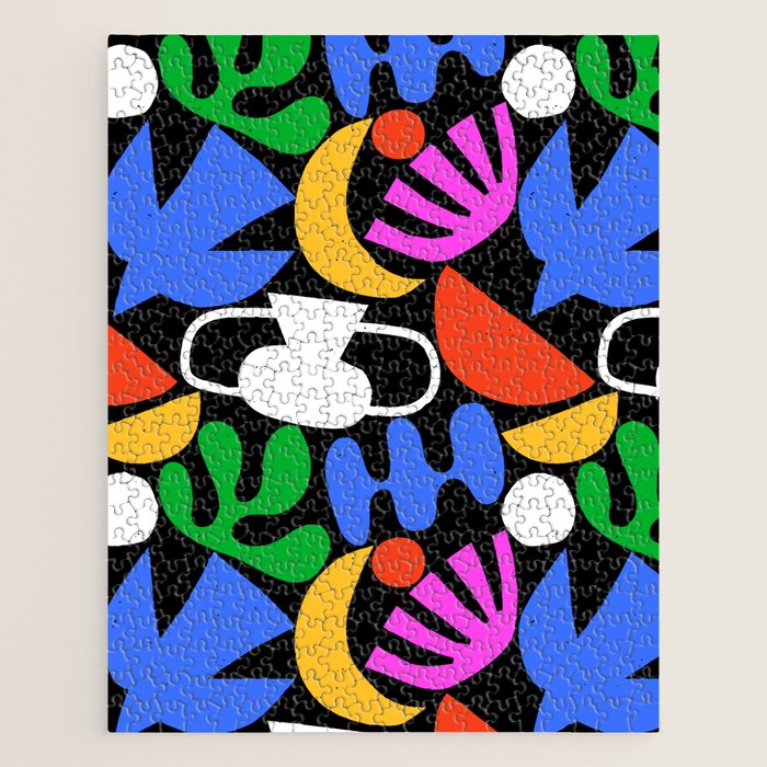 Colorful abstract organic shape art pattern  Jigsaw Puzzle Gallery Image 1