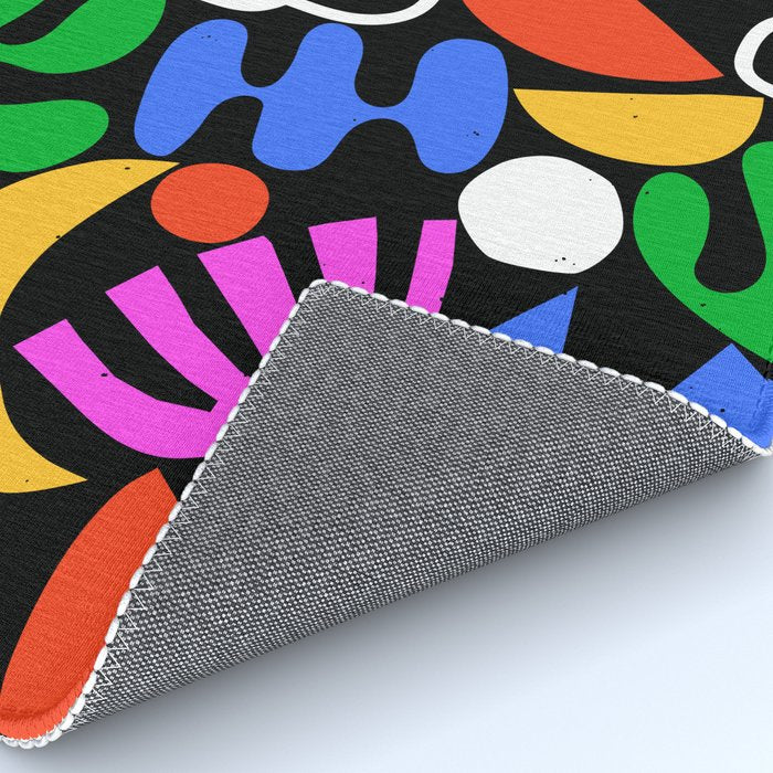 Colorful abstract organic shape art pattern  Rug Gallery Image 4