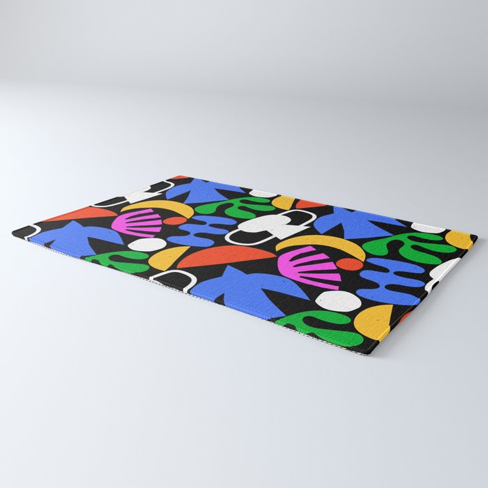 Colorful abstract organic shape art pattern  Rug Gallery Image 3