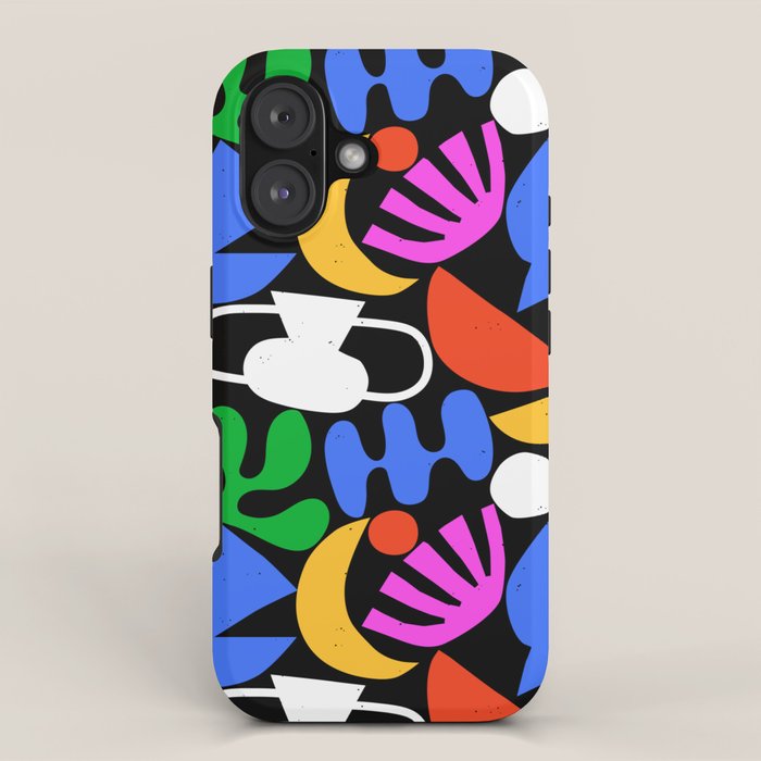 Colorful abstract organic shape art pattern  iPhone Case Gallery Image 1