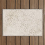 Elegant Ivory Damask 2 Outdoor Rug Gallery Image 1