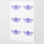 Death's Head Hawkmoth - Indigo & Pink Palette Wallpaper Gallery Image 2