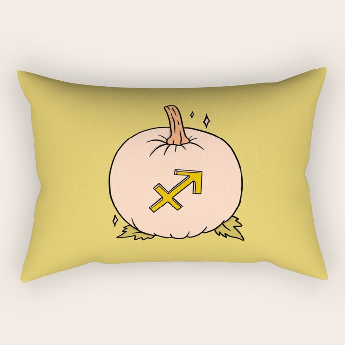 Sagittarius Pumpkin Rectangular Pillow Gallery Image 2