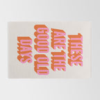 These Are The Good Old Days (Pink Orange) Rug Gallery Image 2