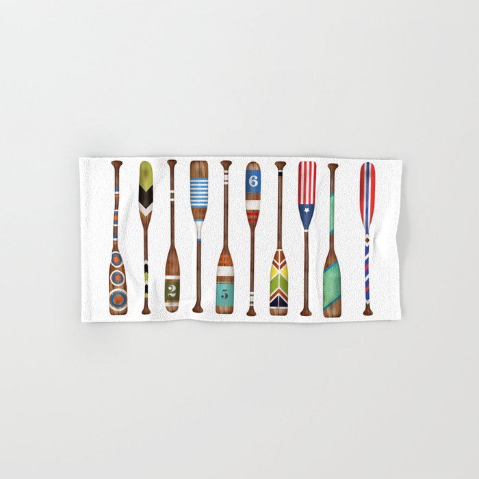 Lake life color paddles oar lake  Bath Towel Gallery Image 1