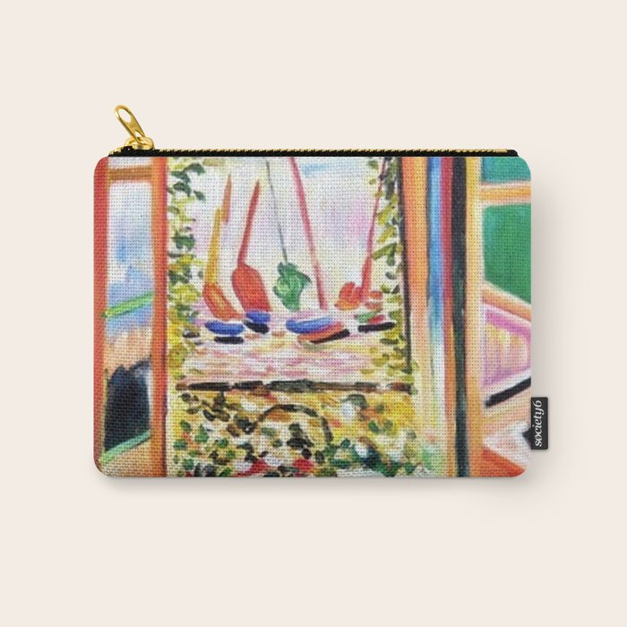 The Open Window Coastal - Floral and Maritime Collioure oil painting by Henri Matisse oil paint Carry All Pouch Gallery Image 1
