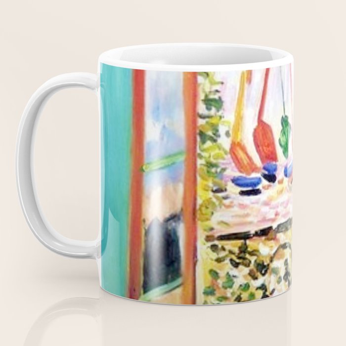 The Open Window Coastal - Floral and Maritime Collioure oil painting by Henri Matisse oil paint Coffee Mug Gallery Image 3