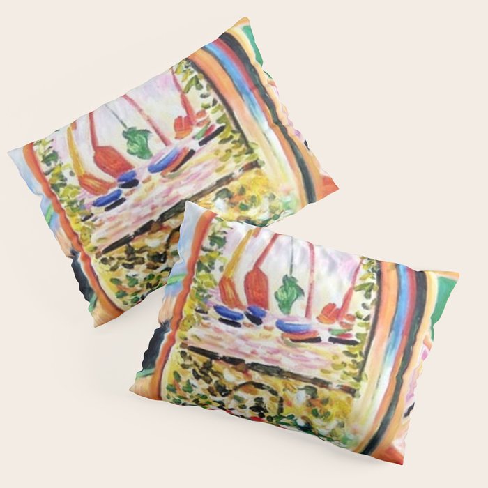 The Open Window Coastal - Floral and Maritime Collioure oil painting by Henri Matisse oil paint Pillow Sham Gallery Image 1