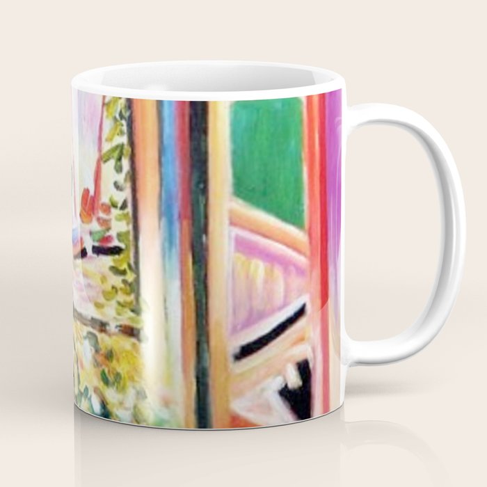 The Open Window Coastal - Floral and Maritime Collioure oil painting by Henri Matisse oil paint Coffee Mug Gallery Image 1