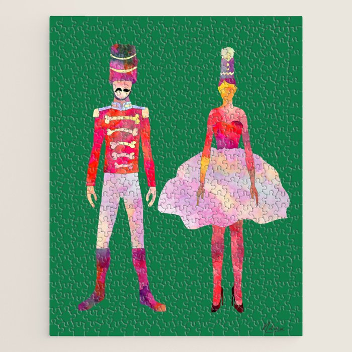 Nutcracker Ballet - Candy Cane Green Jigsaw Puzzle Gallery Image 1