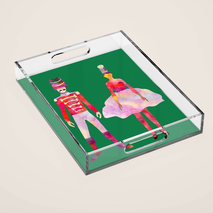 Nutcracker Ballet - Candy Cane Green Acrylic Tray Gallery Image 1