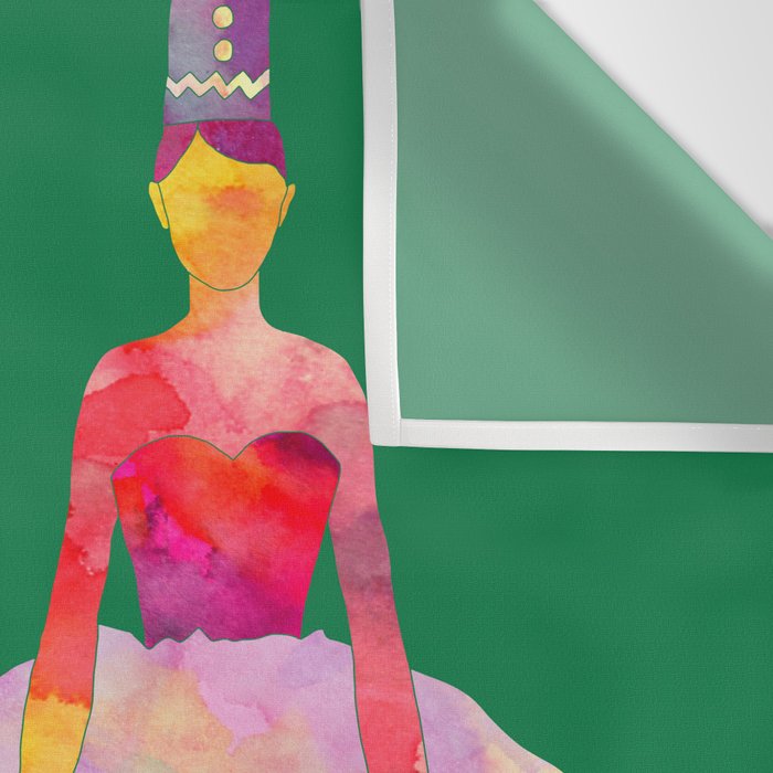 Nutcracker Ballet - Candy Cane Green Wall Tapestry Gallery Image 3