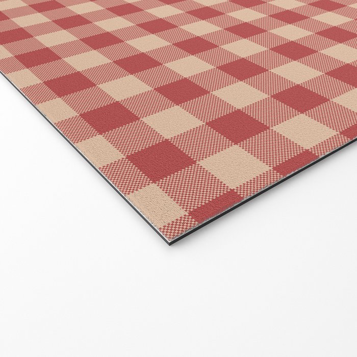 Amberlight Baked Apple Gingham - Cozy Heirloom Welcome Mat Gallery Image 2