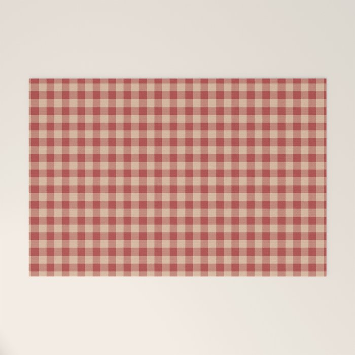 Amberlight Baked Apple Gingham - Cozy Heirloom Welcome Mat Gallery Image 1