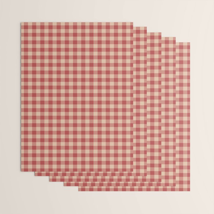 Amberlight Baked Apple Gingham - Cozy Heirloom Wrapping Paper Gallery Image 3