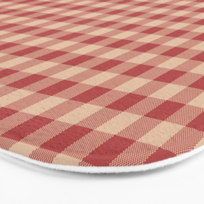 Amberlight Baked Apple Gingham - Cozy Heirloom Bath Mat Gallery Image 3