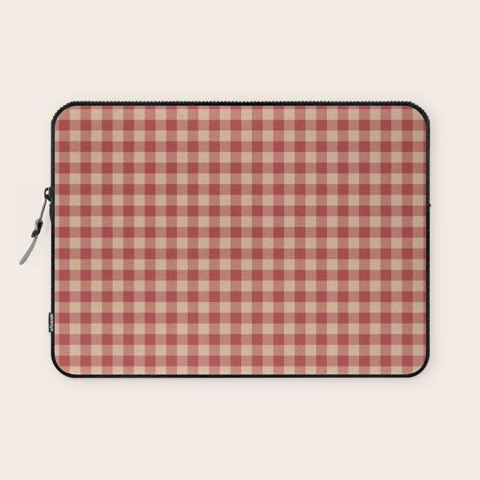 Amberlight Baked Apple Gingham - Cozy Heirloom Laptop Sleeve Gallery Image 1