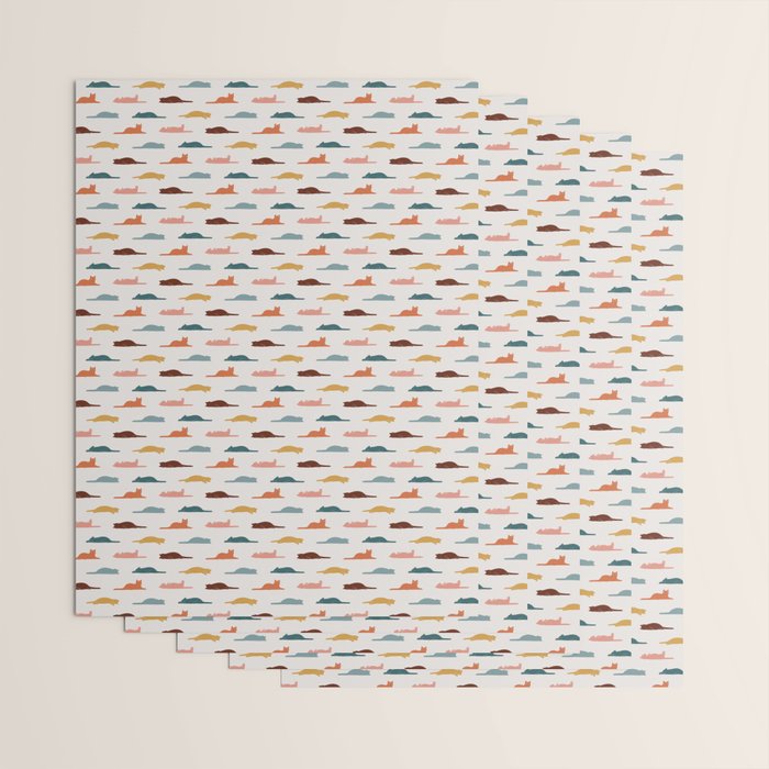 Lazy Cat Pattern Wrapping Paper Gallery Image 3