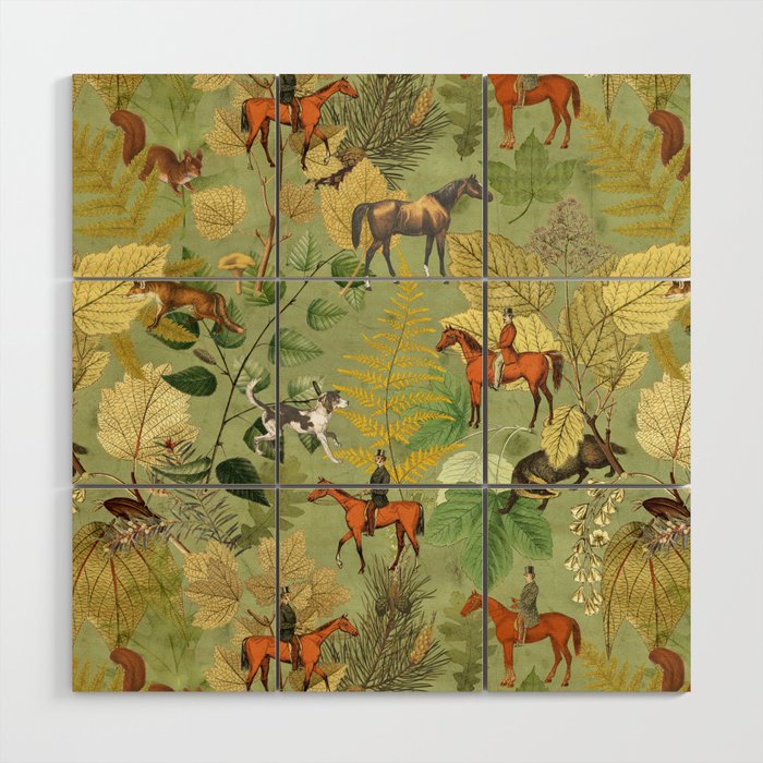Horseback Riding In The Woods Wood Wall Art Gallery Image 1