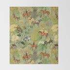 Horseback Riding In The Woods Throw Blanket Gallery Image 2