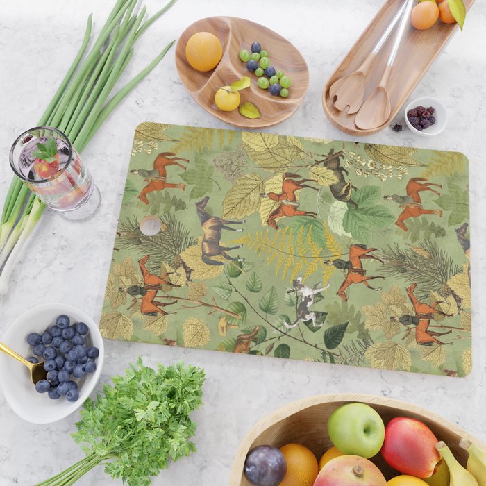 Horseback Riding In The Woods Cutting Board Gallery Image 2