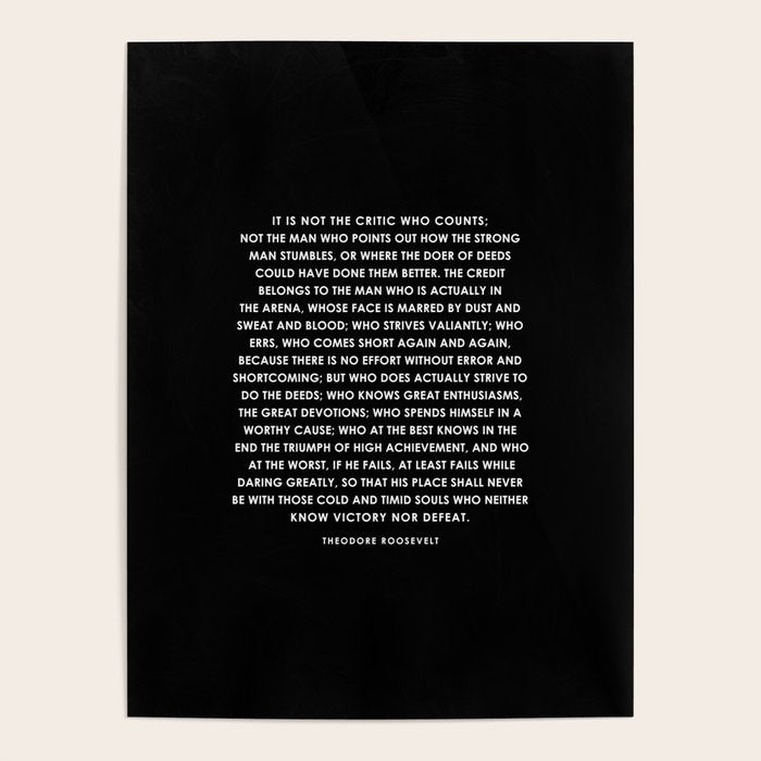 The Man in the Arena - Theodore Roosevelt Poster Gallery Image 4
