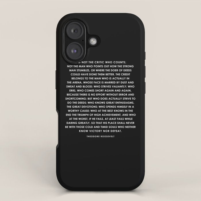 The Man in the Arena - Theodore Roosevelt iPhone Case Gallery Image 1