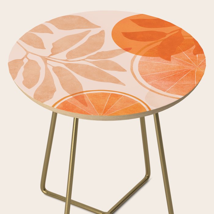 Sweet Orange Citrus Collage Side Table Gallery Image 2