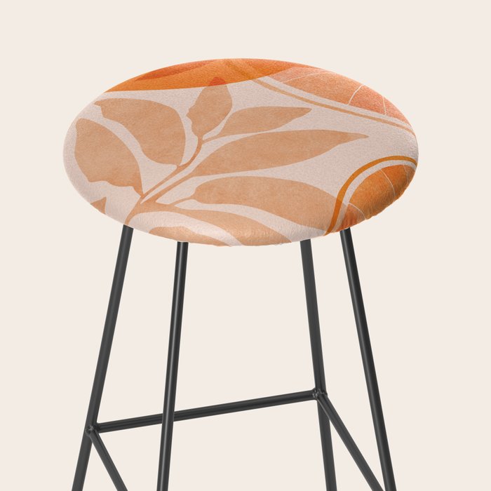 Sweet Orange Citrus Collage Stool Gallery Image 2