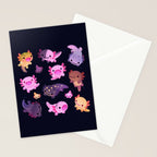 Happy axolotl - dark Stationery Card Gallery Image 2