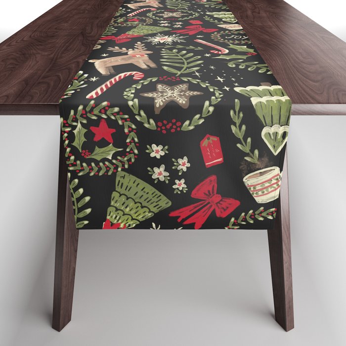 Magical Christmas - Black Table Runner Gallery Image 1