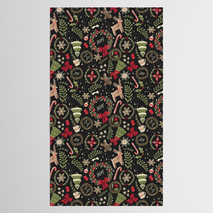 Magical Christmas - Black Tablecloth Gallery Image 2