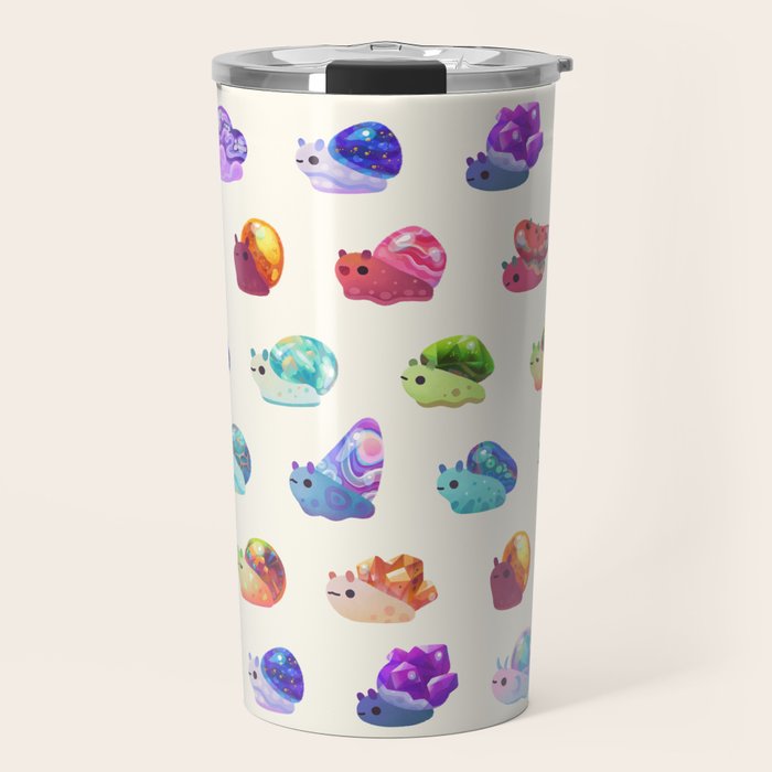Jewel Snail - pastel Travel Mug Gallery Image 1