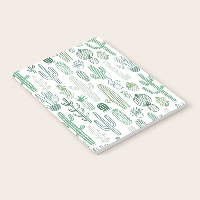 Cactus plant hand drawn doodle pattern Notebook Gallery Image 2