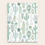 Cactus plant hand drawn doodle pattern Notebook Gallery Image 4