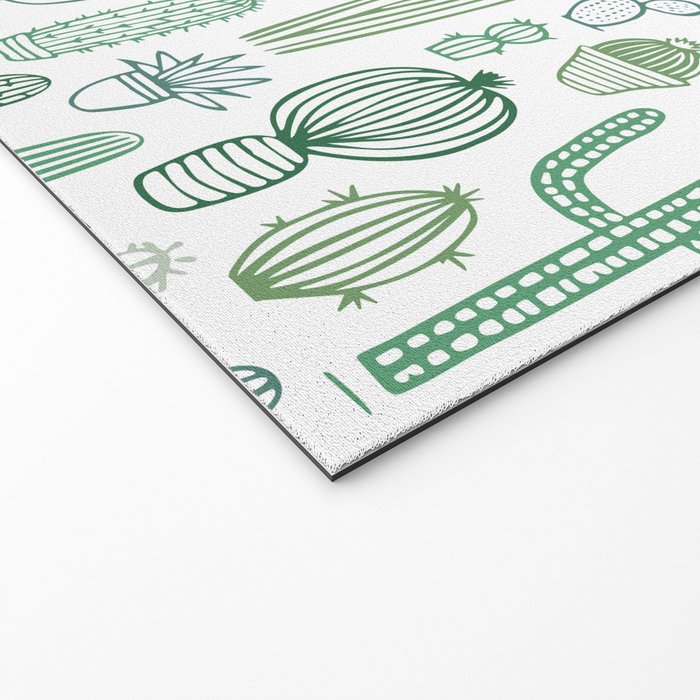 Cactus plant hand drawn doodle pattern Welcome Mat Gallery Image 2