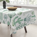 Cactus plant hand drawn doodle pattern Tablecloth Gallery Image 3