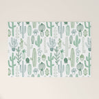 Cactus plant hand drawn doodle pattern Welcome Mat Gallery Image 1