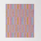 Mixed Stripes Pattern III 60s Rainbow Throw Blanket Gallery Image 2