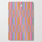 Mixed Stripes Pattern III 60s Rainbow Cutting Board Gallery Image 1