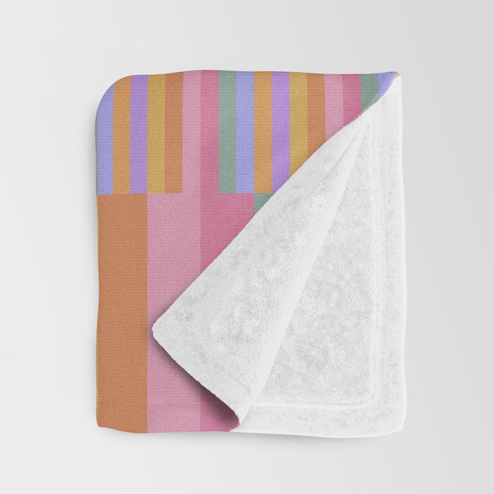 Mixed Stripes Pattern III 60s Rainbow Throw Blanket Gallery Image 3